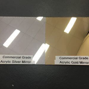 Plastic Fabrication | Cnc Laser Cutting | Gold Coast | Plastics Online | Silver Gold Commercial Acrylic Mirror