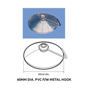 Plastic Fabrication | Cnc Laser Cutting | Gold Coast | Plastics Online | 60mm Dia. Pvc Suction Cup Fw Metal Hook