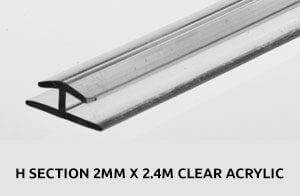 Plastic Fabrication | Cnc Laser Cutting | Gold Coast | Plastics Online | H Section 2mm X 2.4m Clear Acrylic