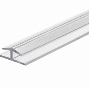 Clear acrylic H-section profile