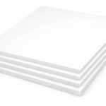 Stack of white teflon/PTFE sheets