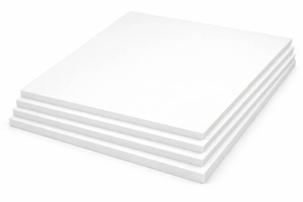 Stack of white teflon/PTFE sheets